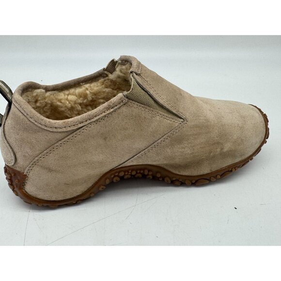 Merrell Womens Snow Mocs Suede Sheepskin Shoes Size 7 Beige Performance Footwear - Picture 8 of 14